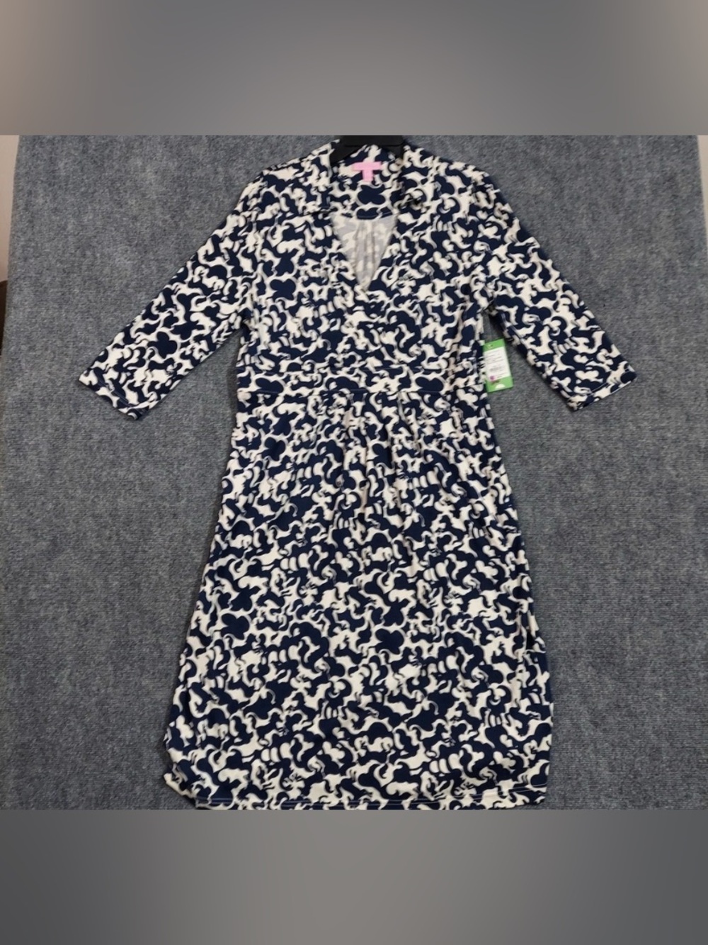 GAP Navy and White Wrap-Style Kids Dress